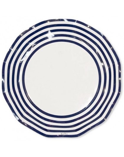 10 Platos de carton Navy