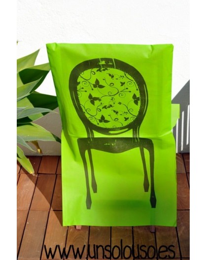 FUNDA DE SILLA BARROCA VERDE