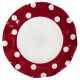 10 Platos de papel Topos rojos