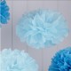 SET DE POMPONES AZULES