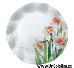 8 Platos desechables Narcisos