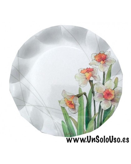 8 Platos desechables Narcisos