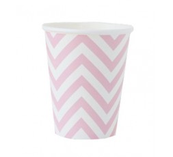 VASOS DE PAPEL CHEVRON ROSA