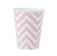 VASOS DE PAPEL CHEVRON ROSA