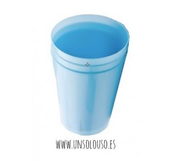 VASOS PLASTICO CELESTE