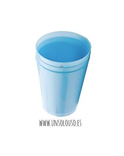 VASOS PLASTICO CELESTE