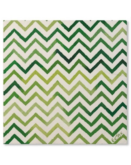 SERVILLETAS CHEVRON VERDE