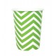 VASOS PAPEL CHEVRON VERDE