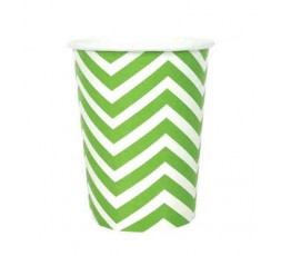 VASOS PAPEL CHEVRON VERDE