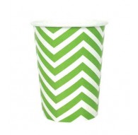 VASOS PAPEL CHEVRON VERDE