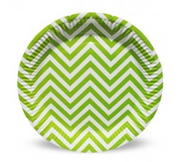 8 Platos Chevron Verde