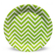 8 Platos Chevron Verde