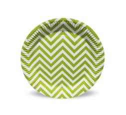 8 Platos Chevron Verde