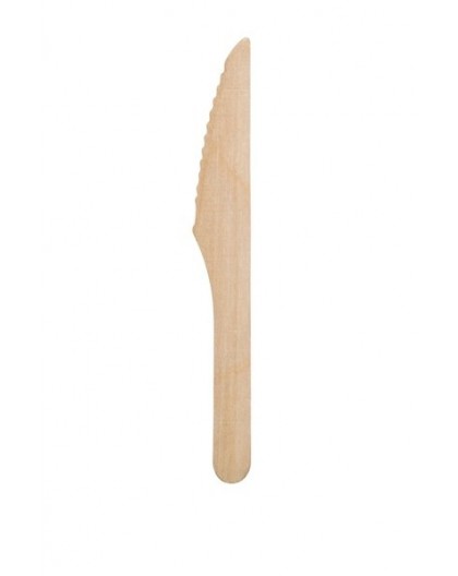 10 Cuchillos desechables madera