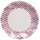 8 Platos Chevron Rosa