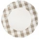 10 Platos Vichy Beige